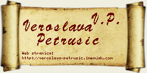 Veroslava Petrušić vizit kartica